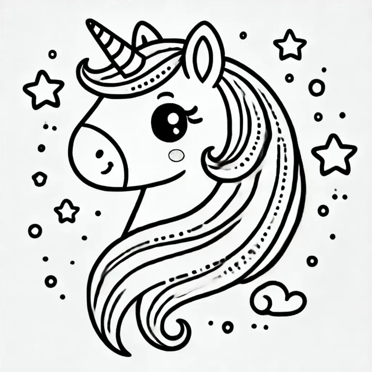 niedliches-einhorn-gesicht-ausmalbild-mit-sternen