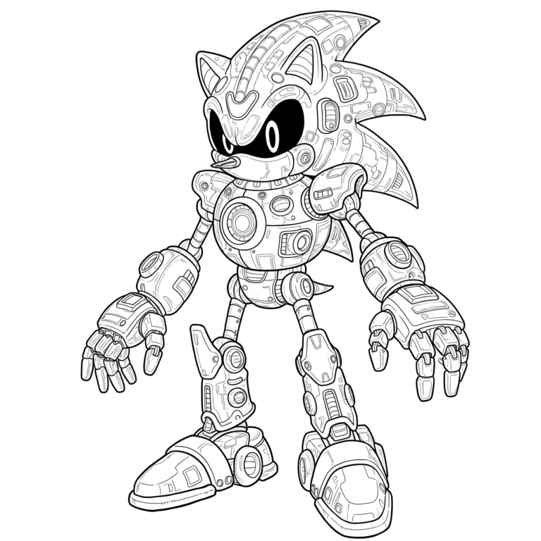 Sonic Roboter Ausmalbilder – coole Malvorlagen mit Robotervarianten aus dem Sonic-Universum