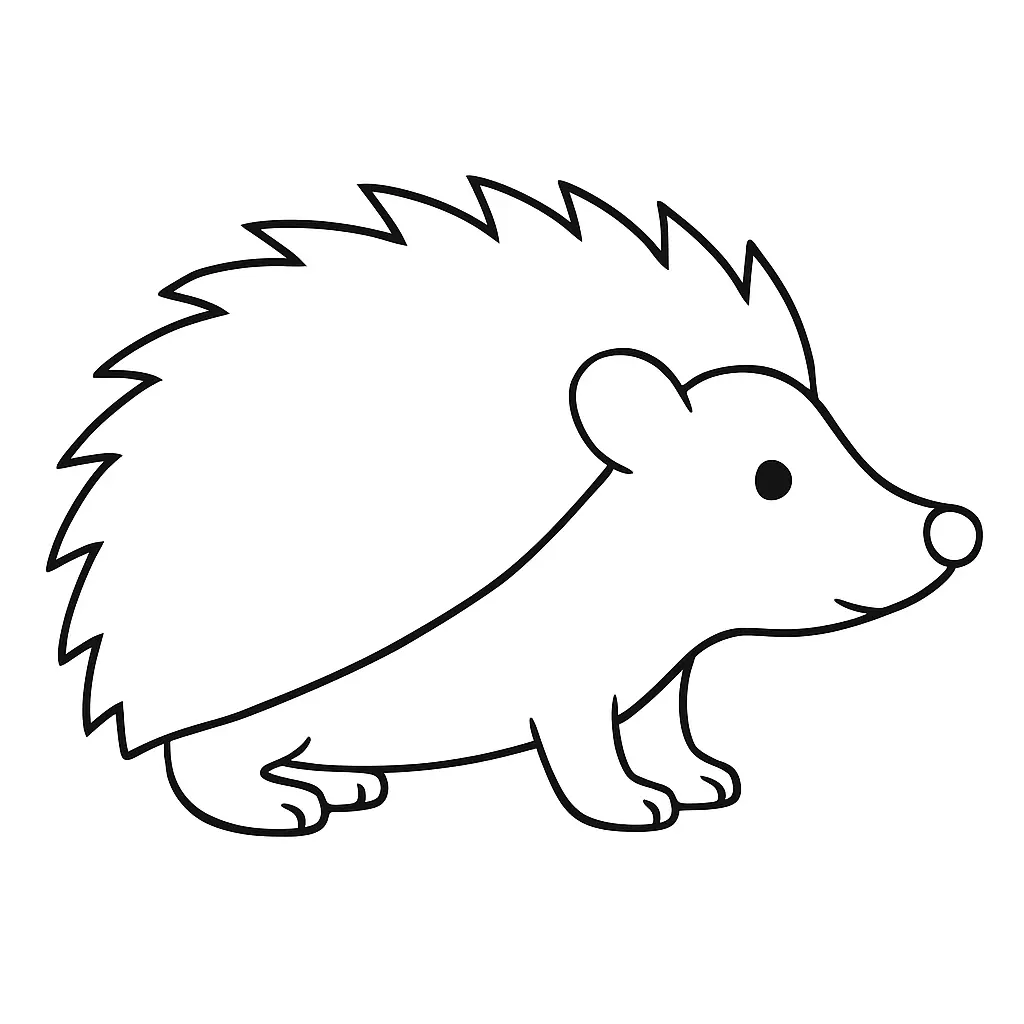  Einfache Igel Umriss Malvorlage – klare Linien für Kinder