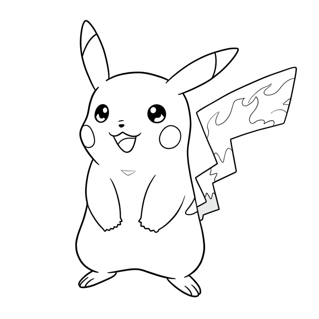 glumanda glutexo glurak ausmalbild mit Pikachu und Glurak zusammen