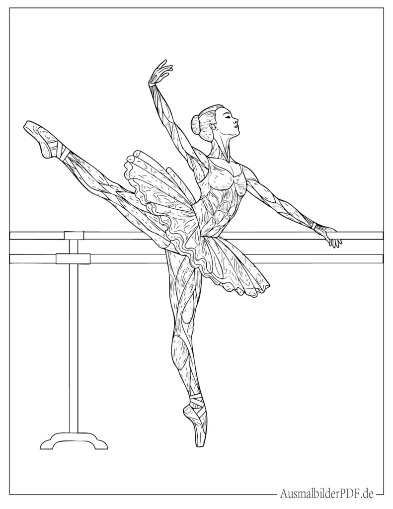 20 Ausmalbilder Ballerina (Gratis Vorlagen zum Ausdrucken) Wunderschöne Balletttänzerin Ausmalen