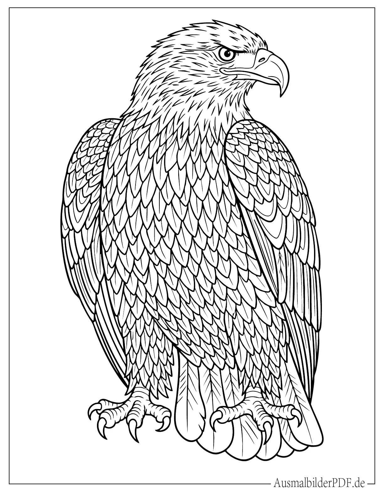 10+ Ausmalbilder Adler (Gratis zum Ausdrucken und Ausmalen) Adler Ausmalbild für Kinder, ideal zum Ausdrucken und Ausmalen mit klaren Linien