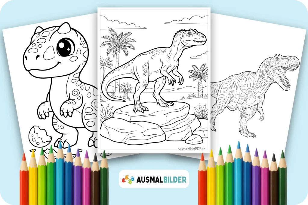 Allosaurus Ausmalbilder kostenlose Dinosaurier zum Ausdrucken
