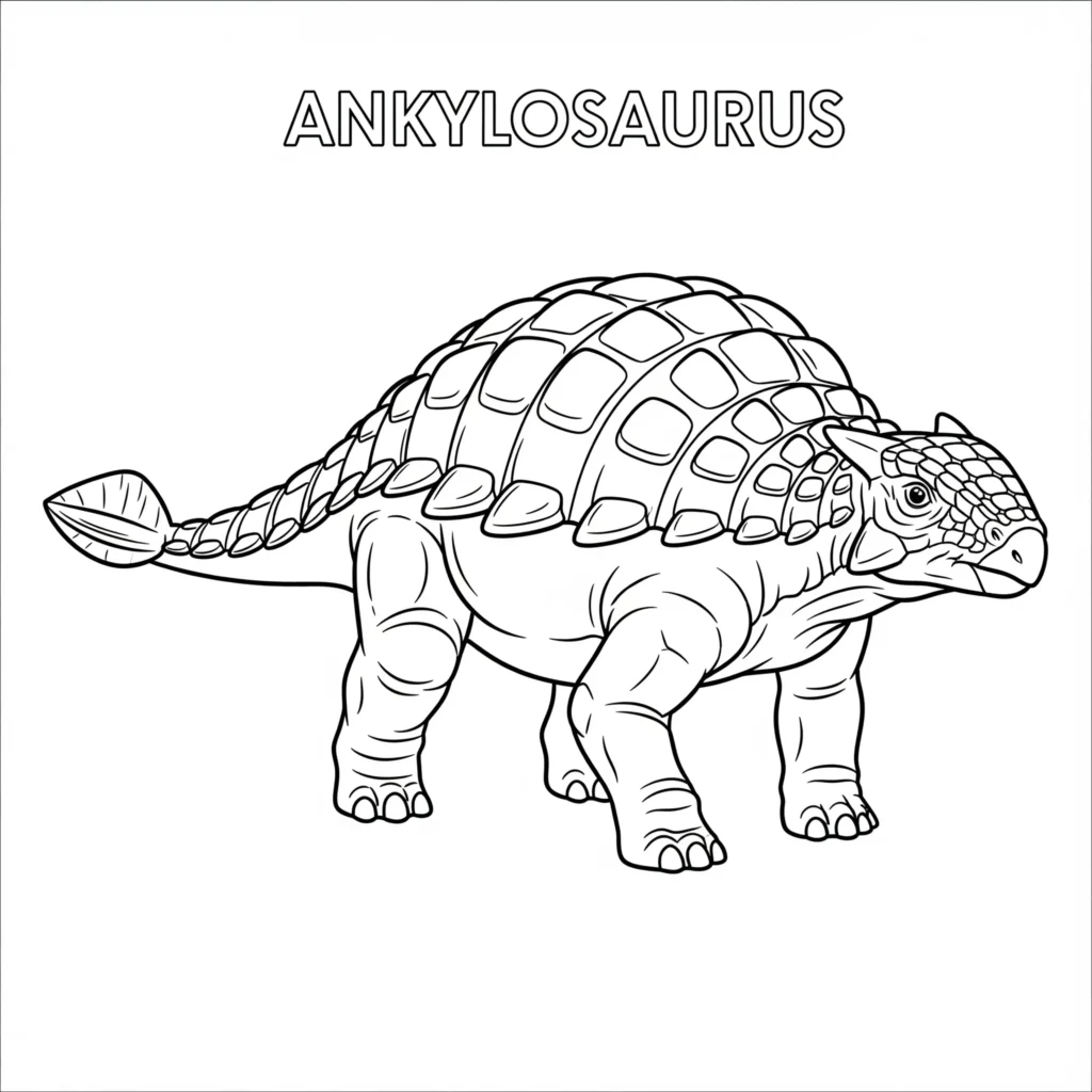 Ankylosaurus Ausmalbilder (Gratis Dino Malvorlage drucken) Mehrere Ankylosaurus Ausmalbild zum Ausdrucken und Ausmalen für Kinder und Erwachsene