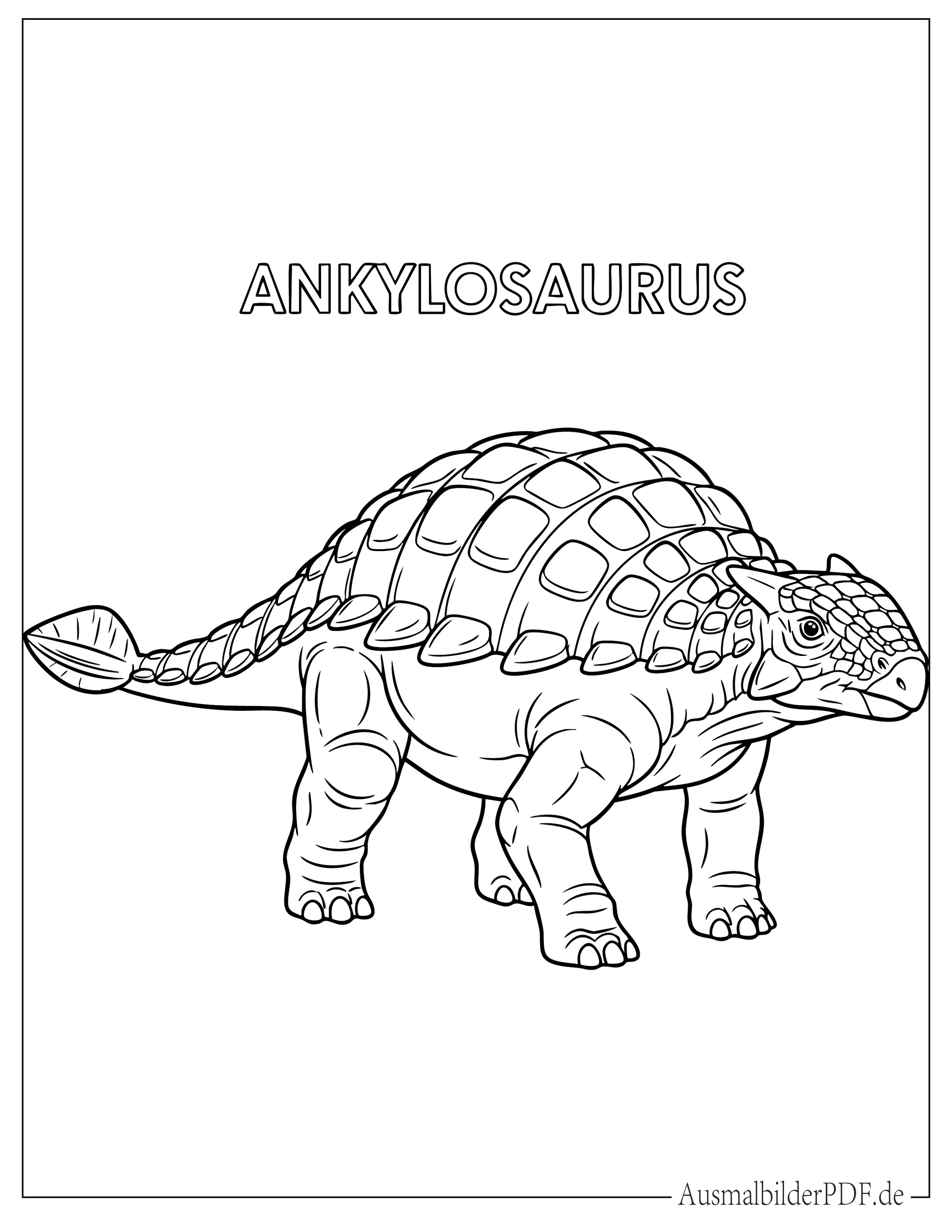 Ankylosaurus Dinosaurier Ausmalbild