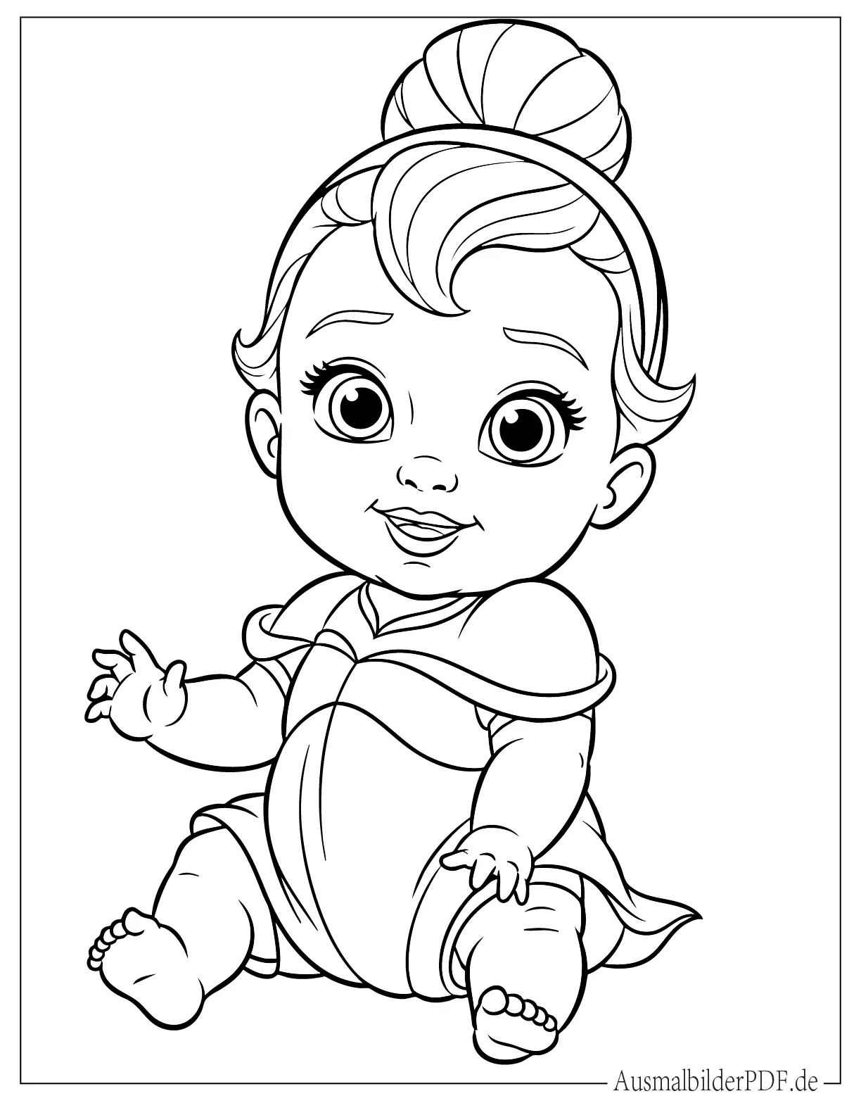 Baby Disney Prinzessin Malvorlage für Kinder