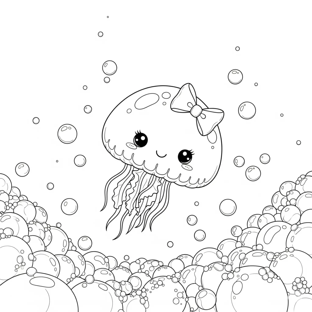 10+ Qualle Ausmalbilder (Gratis Malvorlage zum Ausdrucken) niedliches baby qualle ausmalbild mit einfachen formen ideal für kleine kinder quallen ausmalbilder zum ausdrucken kostenlos und leicht auszumalen