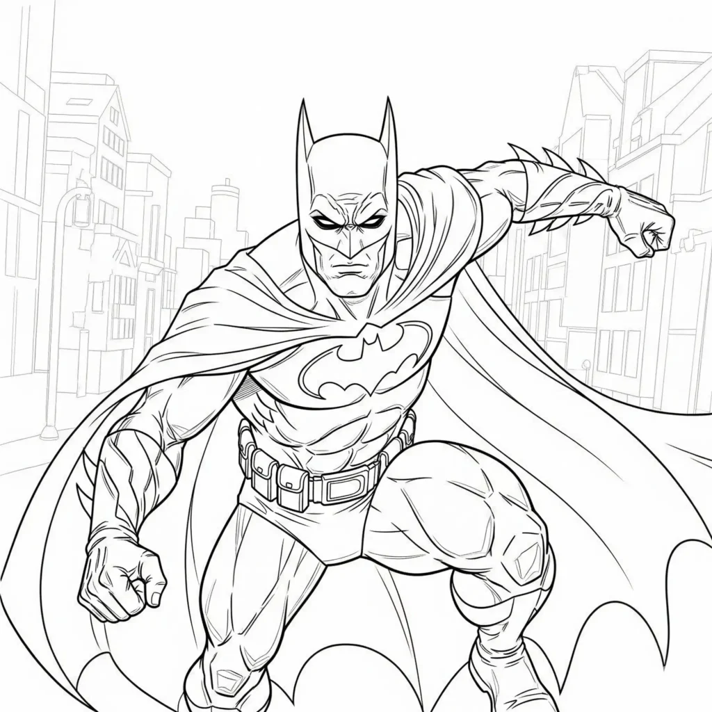 Batman Ausmalbilder zum Ausdrucken kostenlos für Kinder mit spannenden Motiven zum Ausmalen