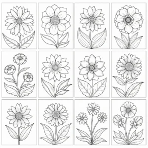 30+ Blumen Ausmalbilder (Gratis Malvorlage zum Ausdrucken) Blumen Ausmalbilder zum Ausdrucken als PDF mit verschiedenen Blüten für Kinder und Erwachsene geeignet