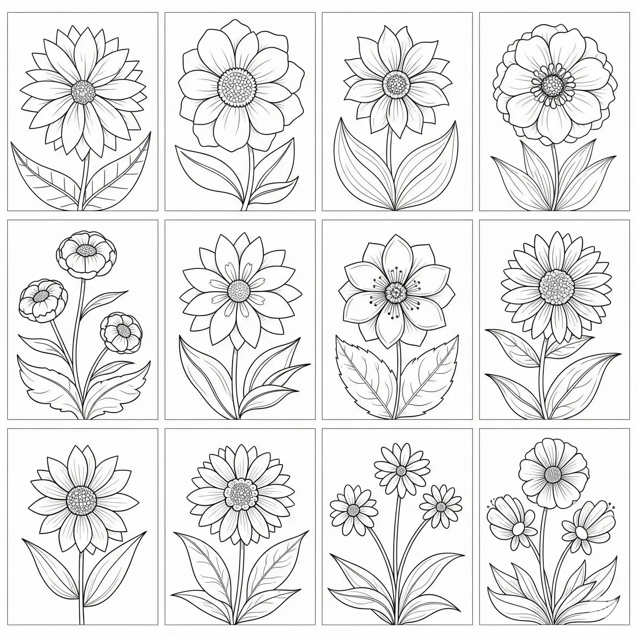 30+ Blumen Ausmalbilder (Gratis Malvorlage zum Ausdrucken) Blumen Ausmalbilder zum Ausdrucken als PDF mit verschiedenen Blüten für Kinder und Erwachsene geeignet