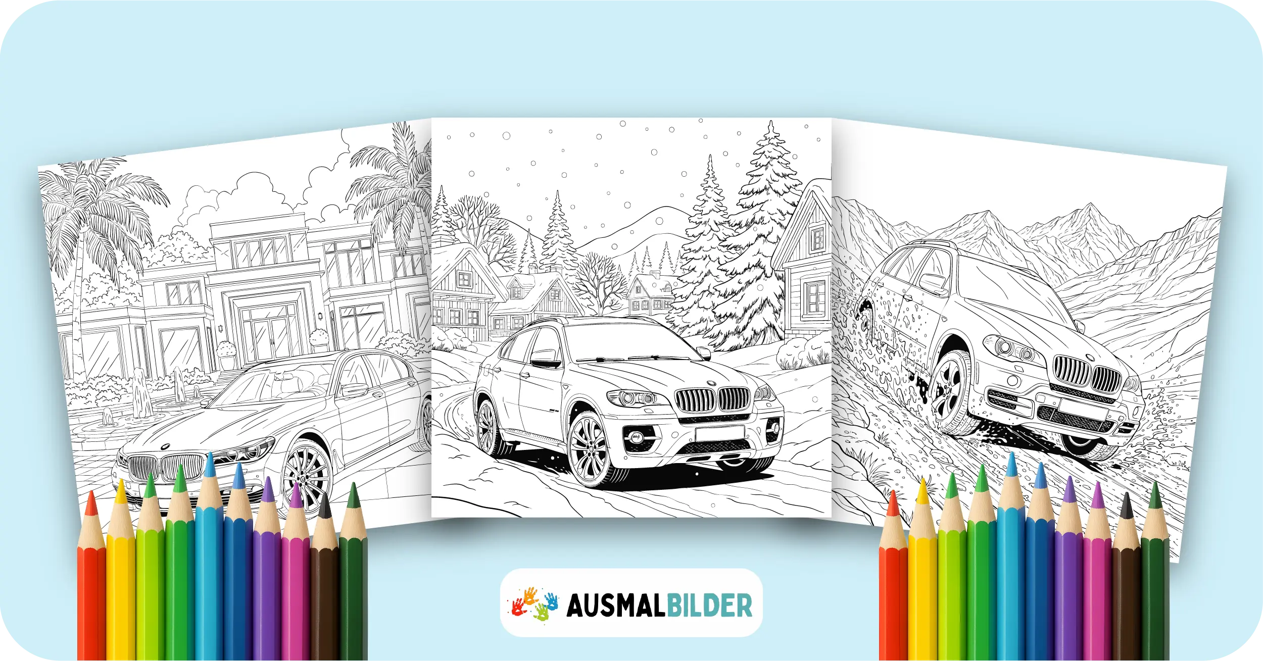 BMW Ausmalbilder kostenlose Malvorlagen zum Ausdrucken für Kinder und Erwachsene
