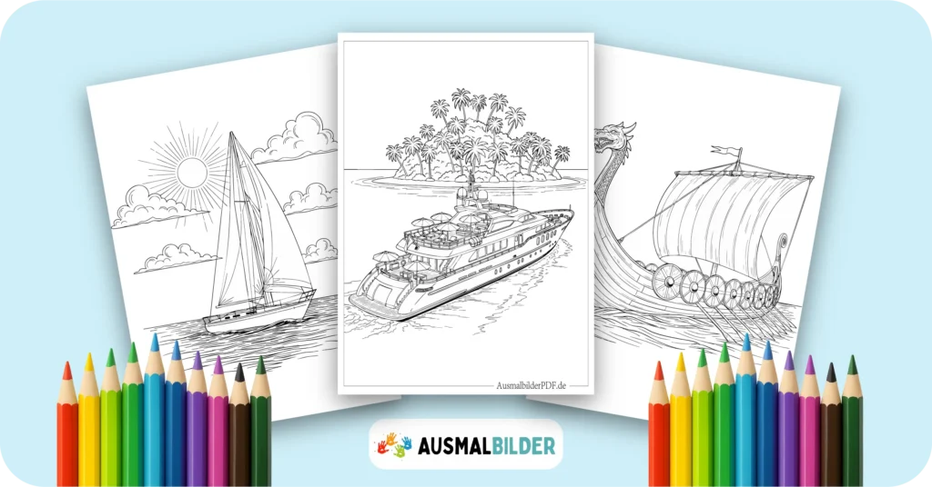 Boot Ausmalbilder kostenlose Malvorlagen zum Ausdrucken für Kinder und Erwachsene