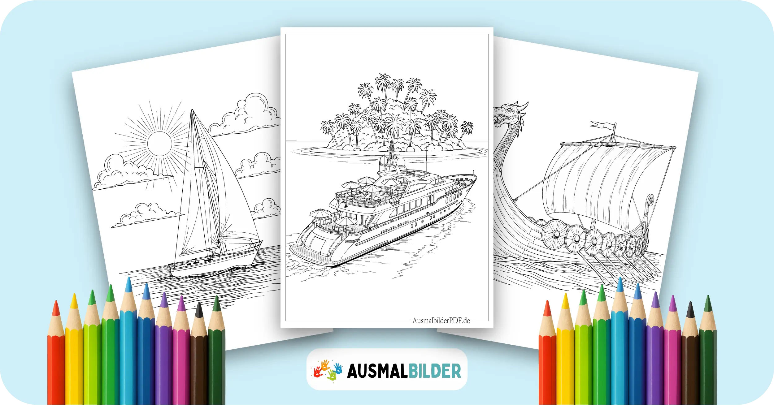 Boot Ausmalbilder kostenlose Malvorlagen zum Ausdrucken für Kinder und Erwachsene