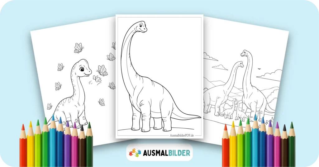 Brachiosaurus Ausmalbilder kostenlose Malvorlagen zum Ausdrucken für Kinder und Erwachsene