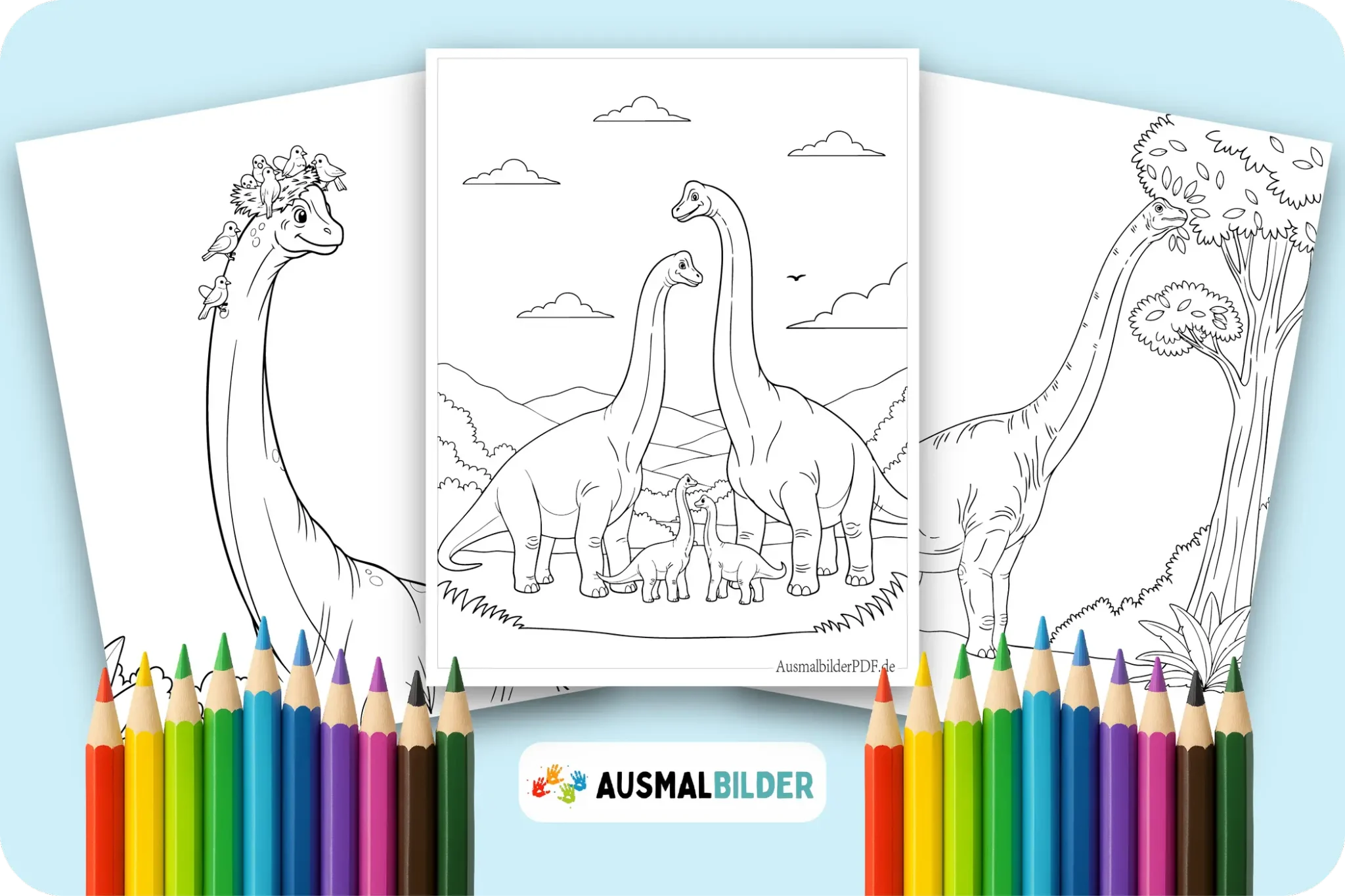 Brachiosaurus Ausmalbilder zum Ausdrucken