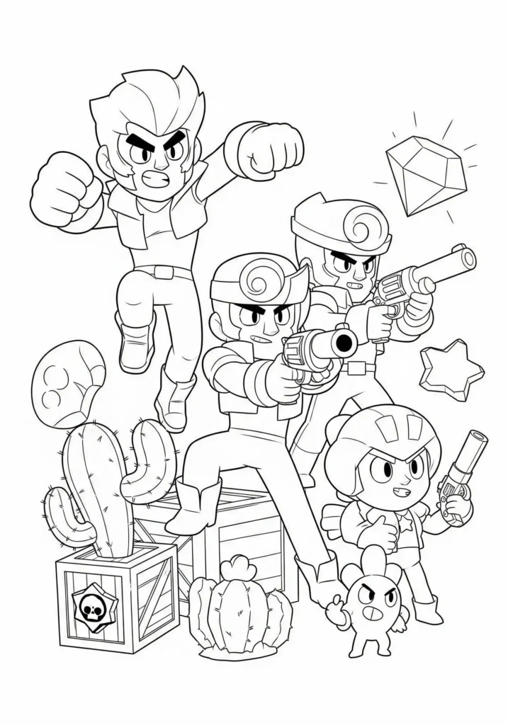 20+ Brawl Stars Ausmalbilder (Gratis Malvorlage Ausdrucken) Brawl Stars Ausmalbilder für Kinder einfach herunterladen und ausmalen