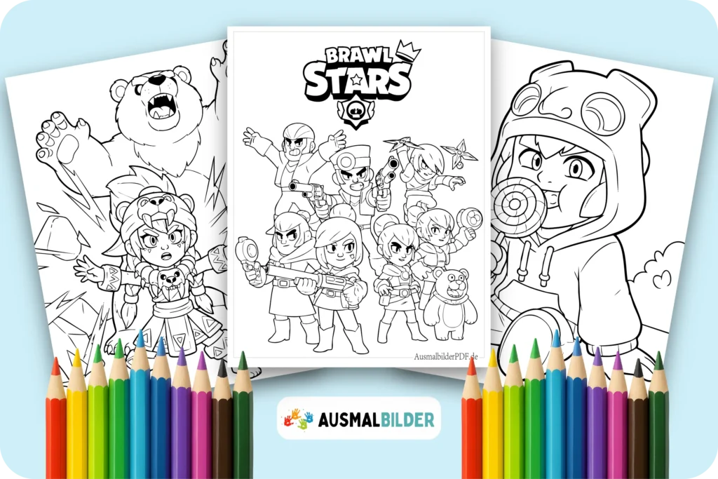 Brawl Stars Ausmalbilder kostenlose Malvorlagen zum Ausdrucken für Kinder
