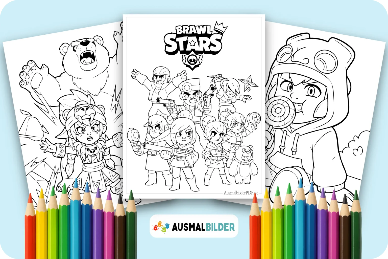 Brawl Stars Ausmalbilder kostenlose Malvorlagen zum Ausdrucken für Kinder