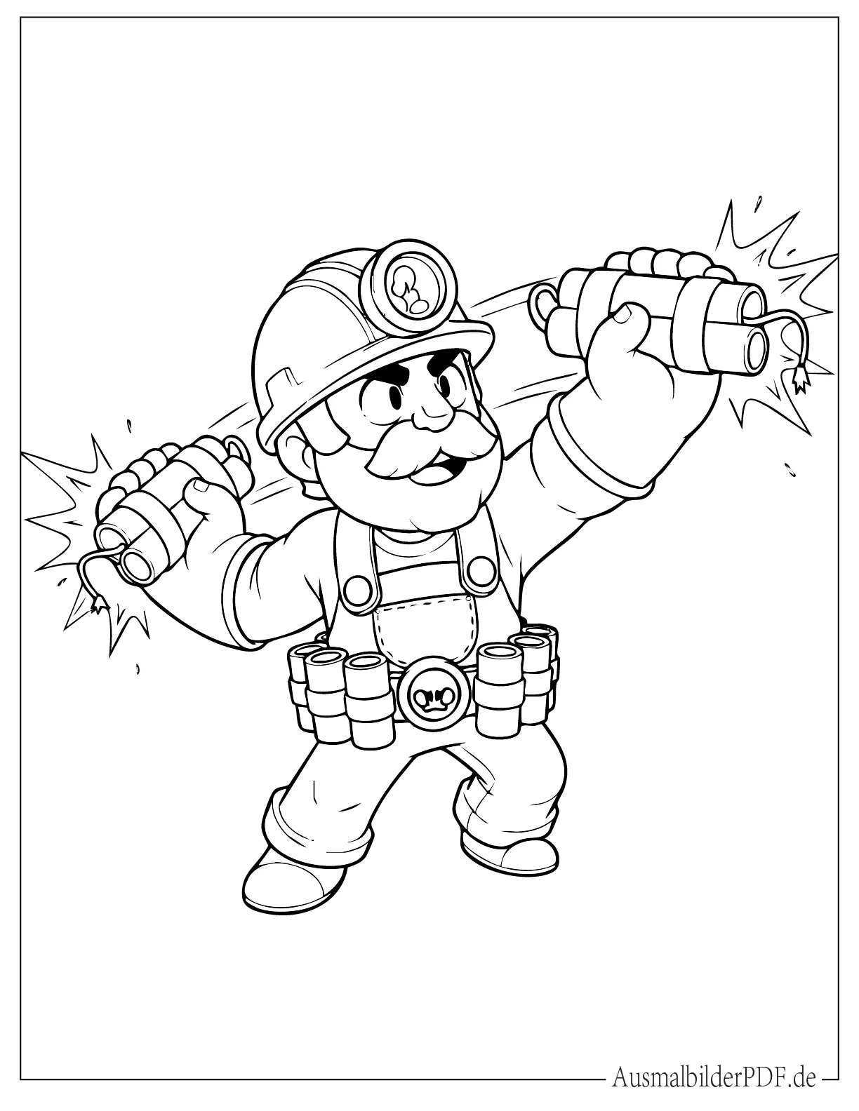Brawl Stars Dynamike Wirft TNT Malvorlage
