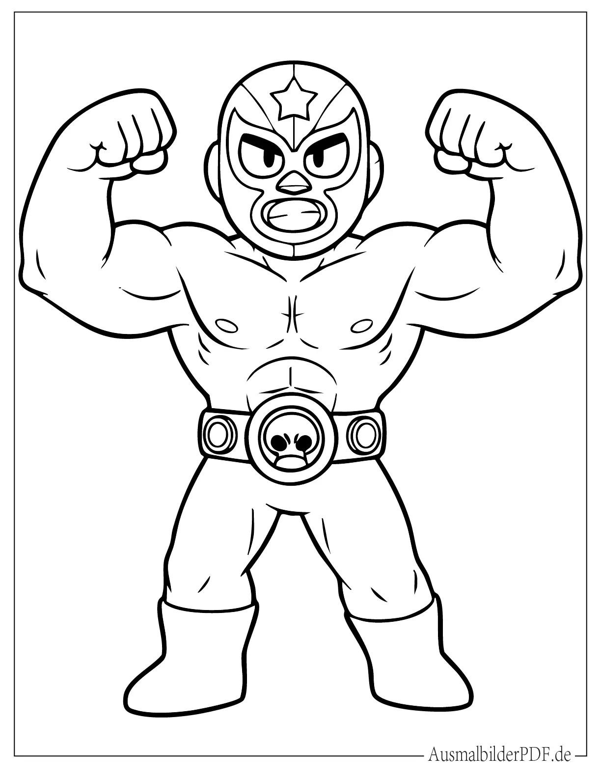 Brawl Stars El Primo Kraftpose Malbild