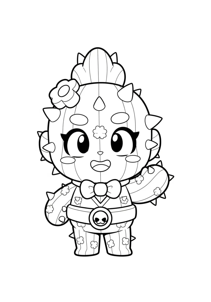 20+ Brawl Stars Ausmalbilder (Gratis Malvorlage Ausdrucken) Brawl Stars Ausmalbild zeigt Kawaii Spike in süßer Form. Die Malvorlage steht als PDF kostenlos zum Ausdrucken und kreativen Ausmalen bereit.