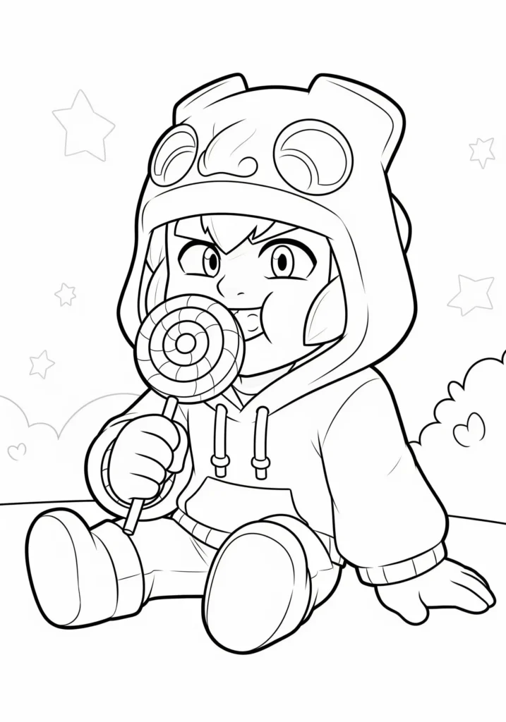 20+ Brawl Stars Ausmalbilder (Gratis Malvorlage Ausdrucken) Brawl Stars Ausmalbild zeigt Leon, der einen Lutscher genießt. Diese Malvorlage steht als PDF kostenlos zum Ausdrucken und Ausmalen bereit.