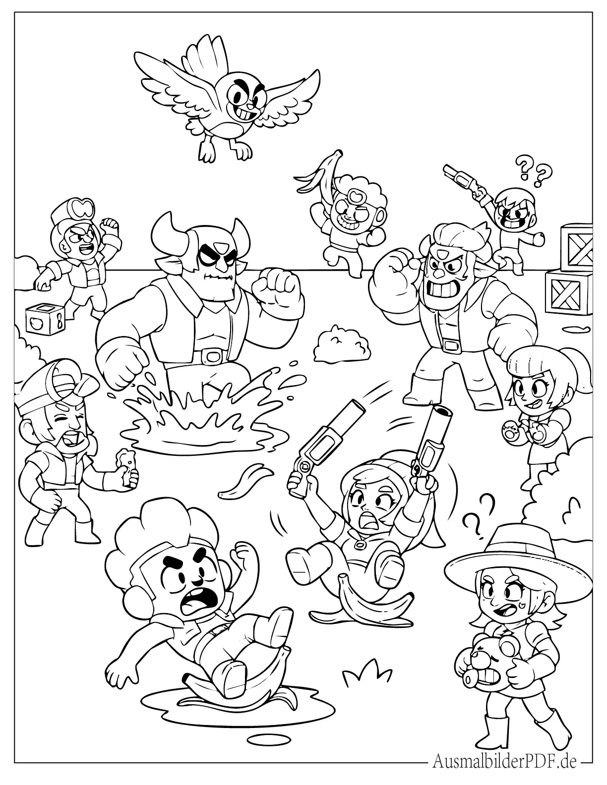 Brawl Stars Lustige Momente Zum Ausmalen Für Kinder