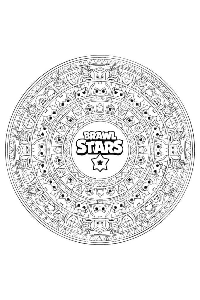 20+ Brawl Stars Ausmalbilder (Gratis Malvorlage Ausdrucken) brawl stars mandala ausmalbild