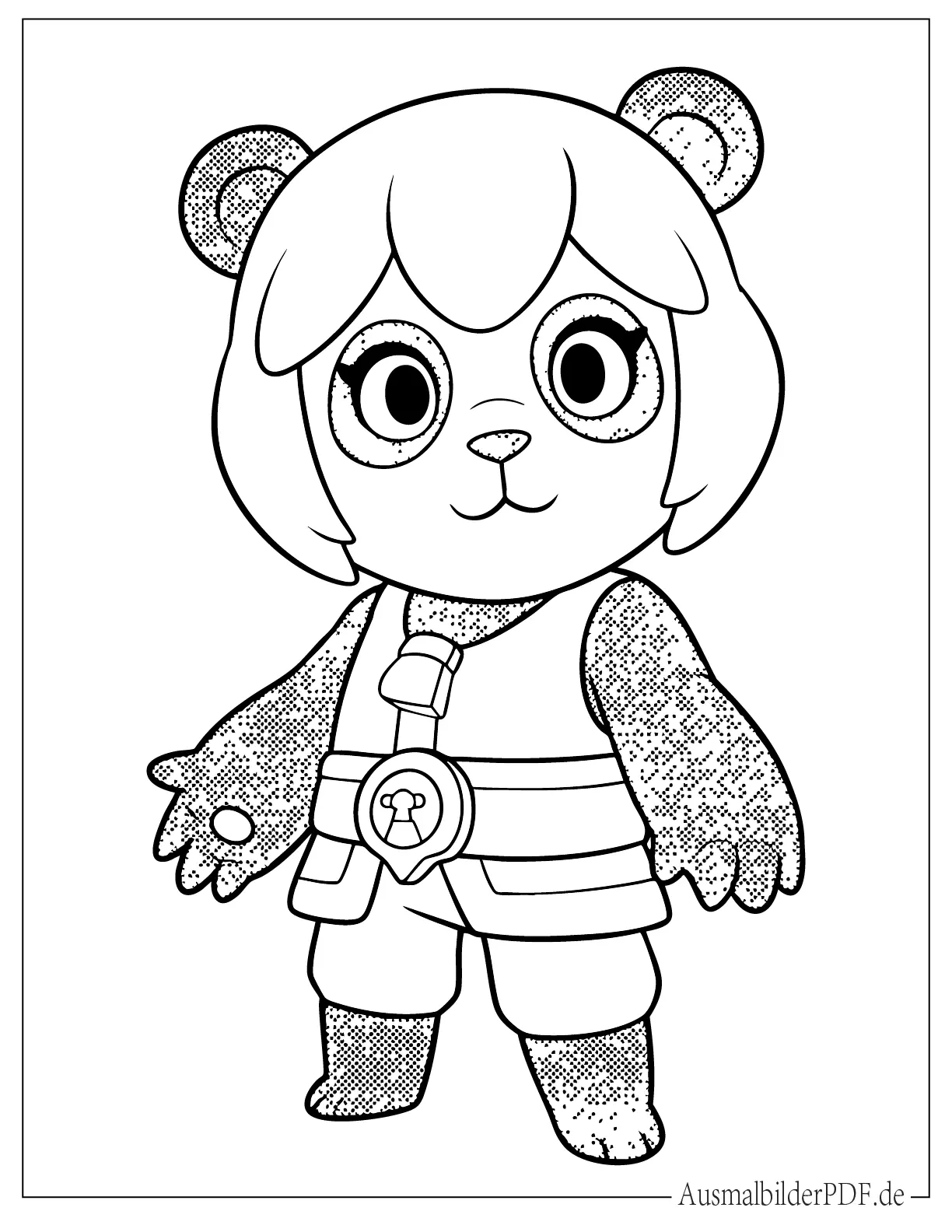 Brawl Stars Panda Nita Ausmalvorlage für Kinder