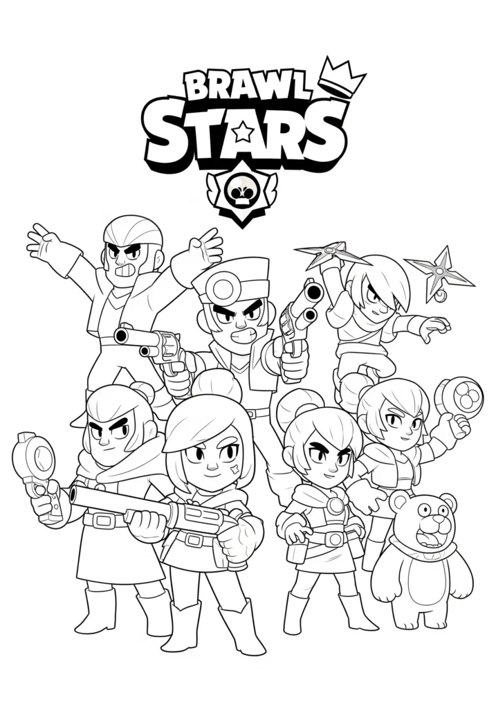 20+ Brawl Stars Ausmalbilder (Gratis Malvorlage Ausdrucken) Brawl Stars Poster mit großem Logo als Ausmalbild für Kinder. Dieses Bild kann kostenlos heruntergeladen, gedruckt und ausgemalt werden.