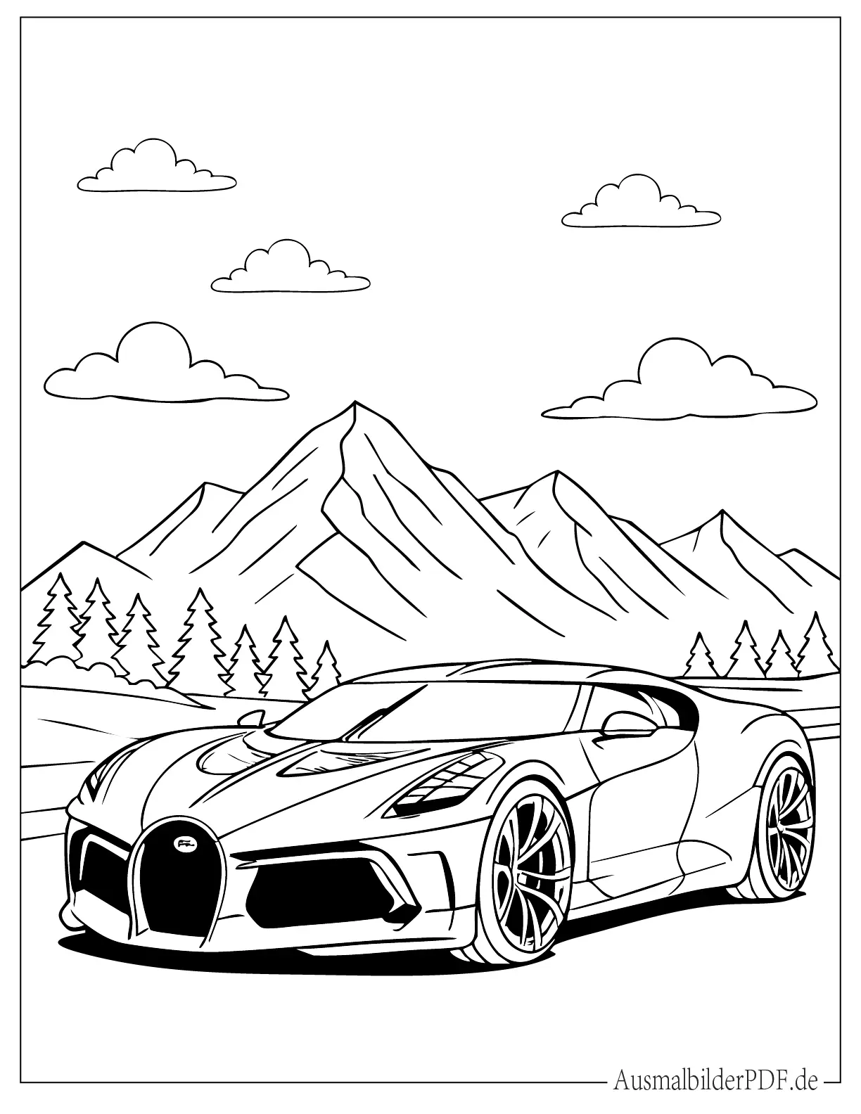20 Bugatti Ausmalbilder (Gratis zum Ausdrucken und Ausmalen) Bugatti La Voiture Noire Malvorlage