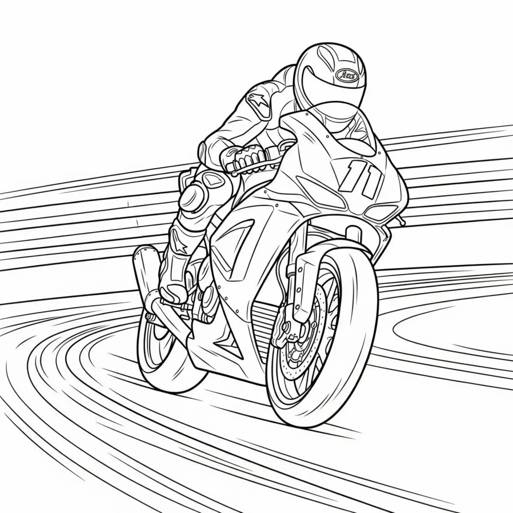 10+ Motorrad Ausmalbilder (Gratis Malvorlage zum Ausdrucken) Klassische Cruiser-Motorrad Malvorlage für Kinder als ausdruckbare PDF-Vorlage zum