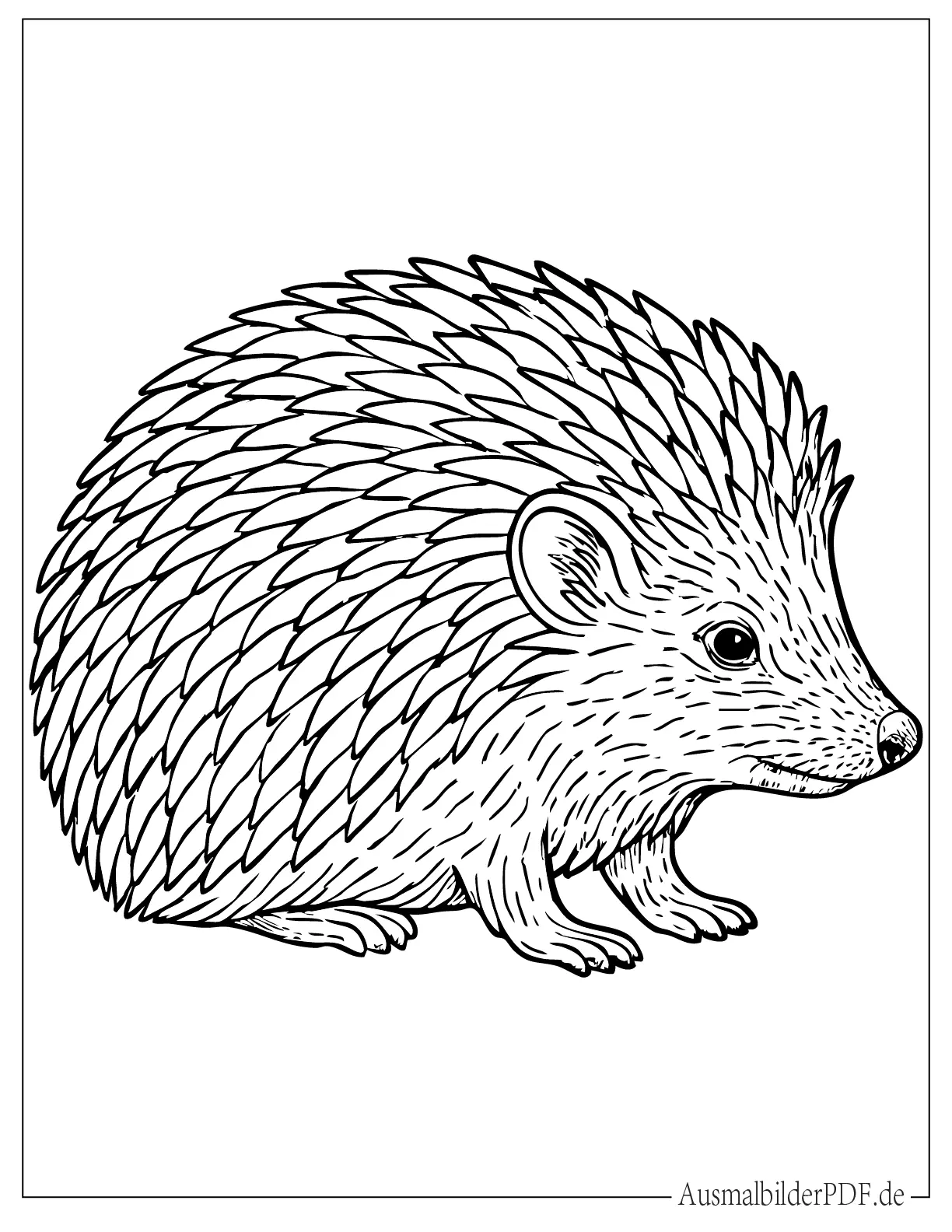 26 Ausmalbilder Igel (Kostenlose Druckvorlagen zum Download) Detaillierte Igel Malvorlage für Erwachsene