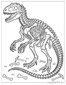 Indominus Rex Skelett Ausmalbild