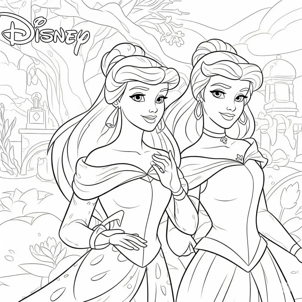 Disney Prinzessin Malvorlagen zum Ausdrucken und Ausmalen für Kinder