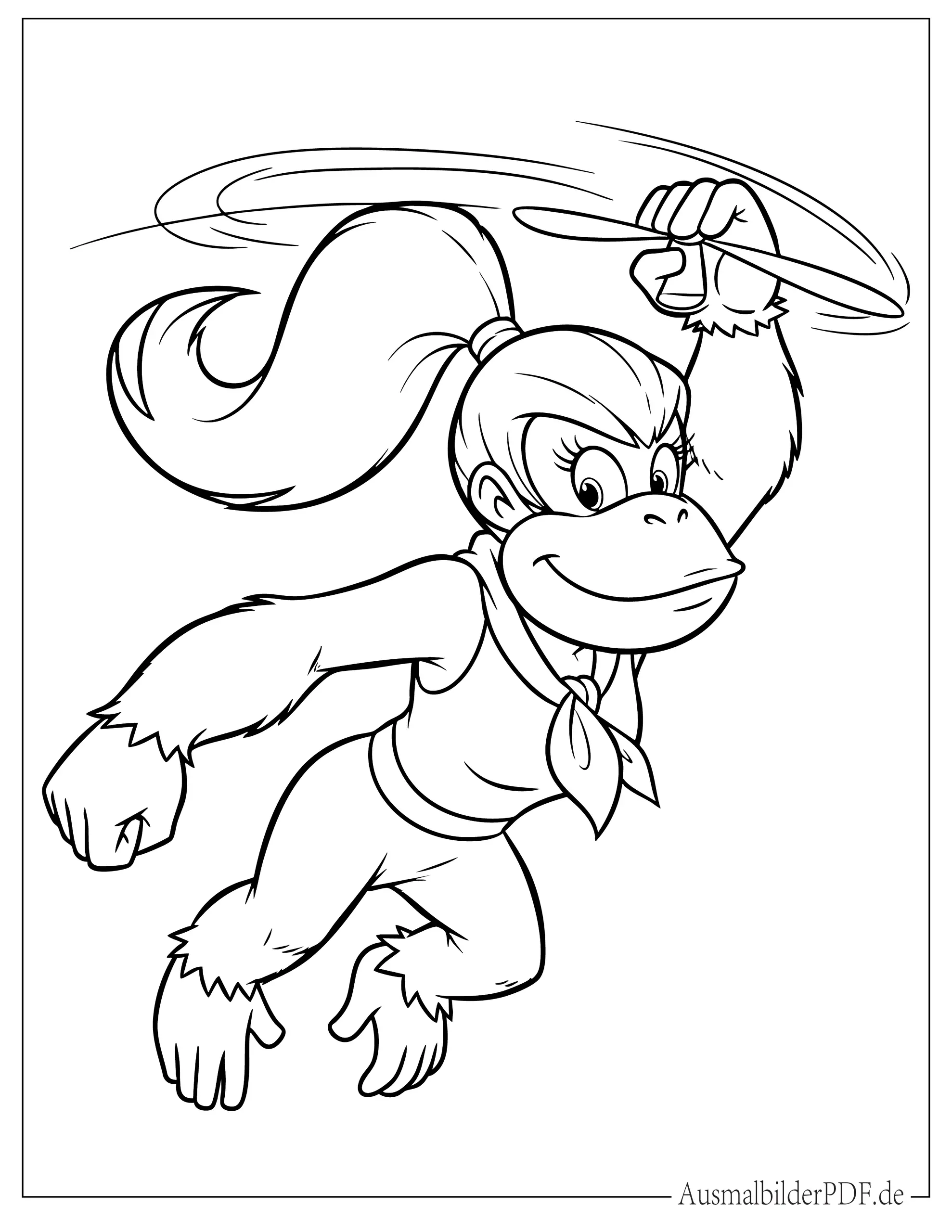 10 Donkey Kong Ausmalbilder (Gratis Malvorlagen zum drucken) Dixie Kong Ausmalbild zum Ausdrucke