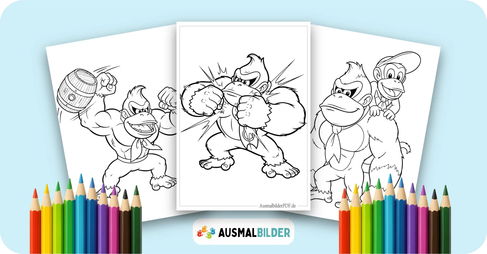 Donkey Kong Ausmalbilder kostenlose Malvorlagen zum Ausdrucken für Kinder und Erwachsene