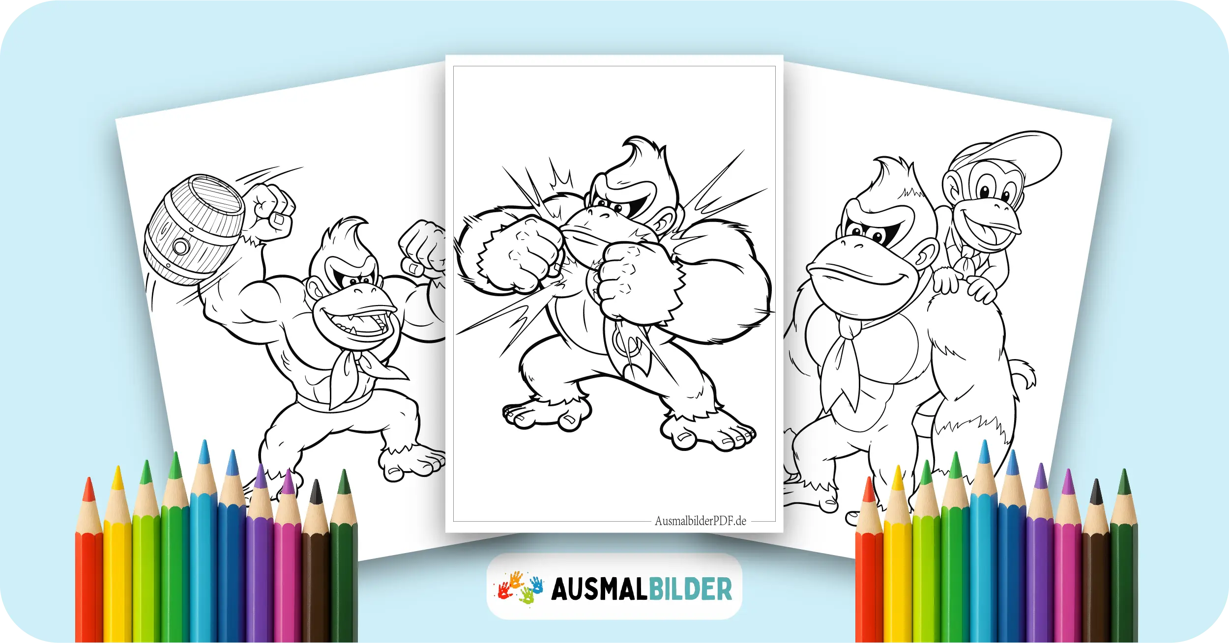 Donkey Kong Ausmalbilder kostenlose Malvorlagen zum Ausdrucken für Kinder und Erwachsene