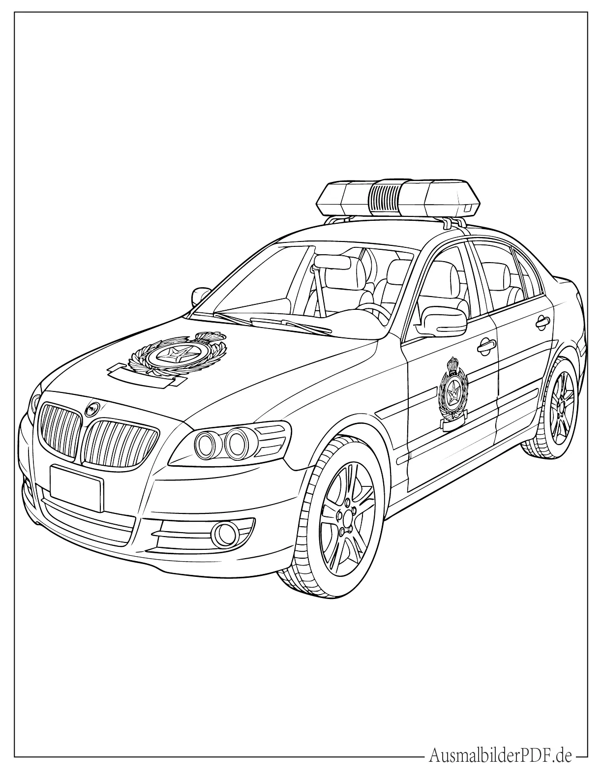 Dubai Polizeifahrzeug Malvorlage