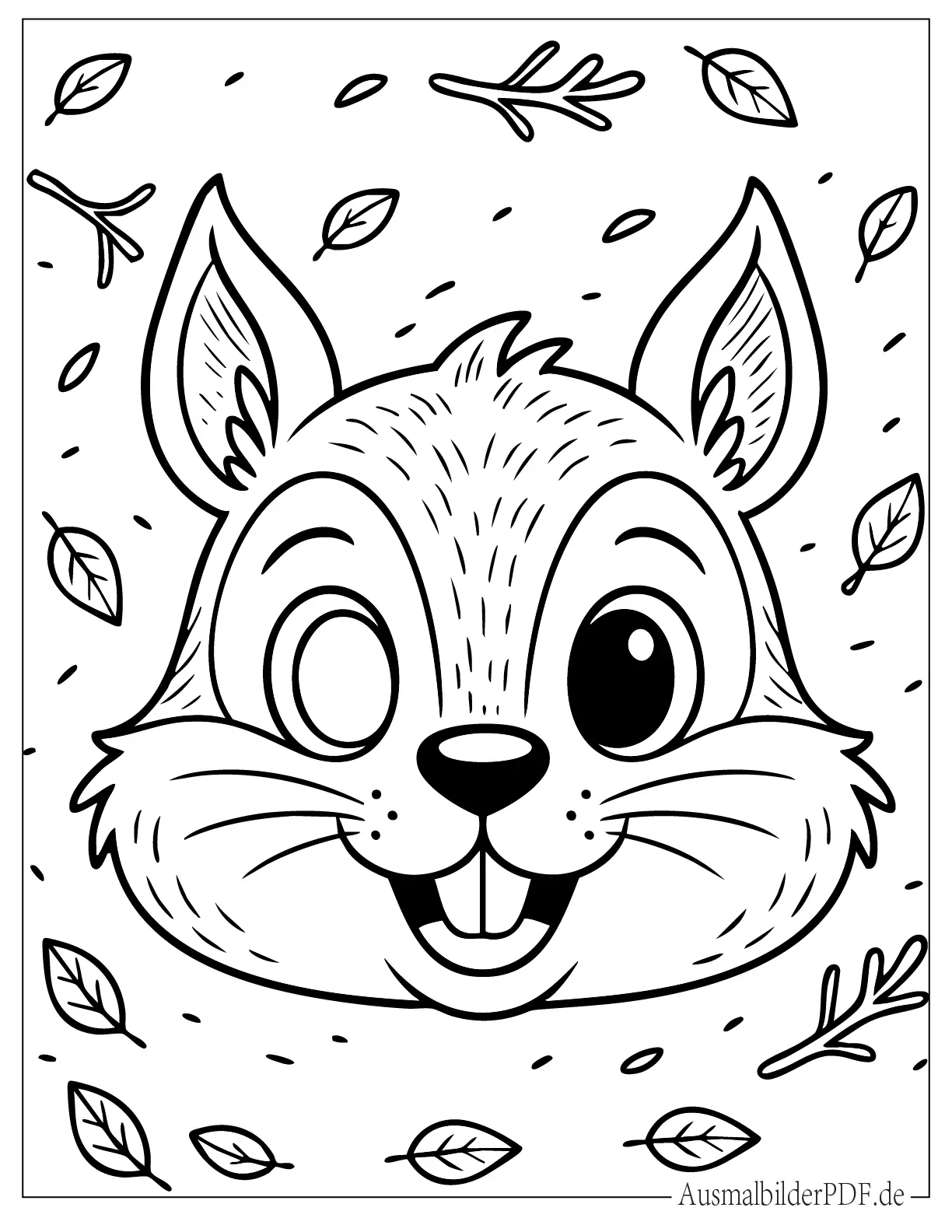 Eichhörnchen Maske zum Ausmalen
