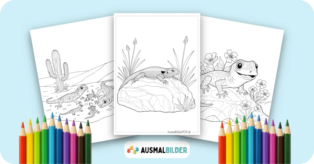 Eidechse Ausmalbilder kostenlose Malvorlagen zum Ausdrucken für Kinder und Erwachsene
