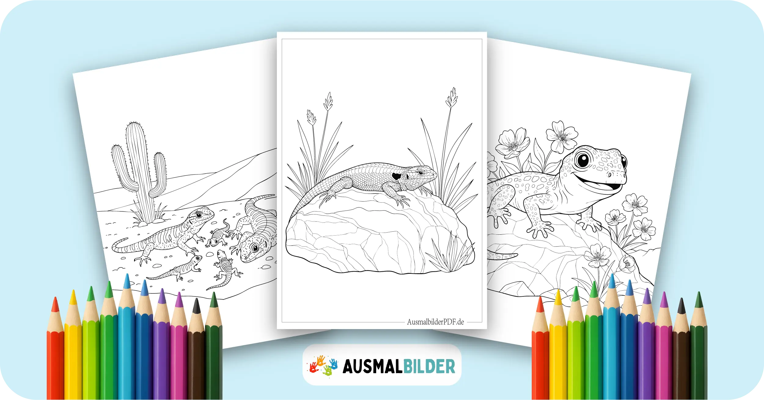 Eidechse Ausmalbilder kostenlose Malvorlagen zum Ausdrucken für Kinder und Erwachsene