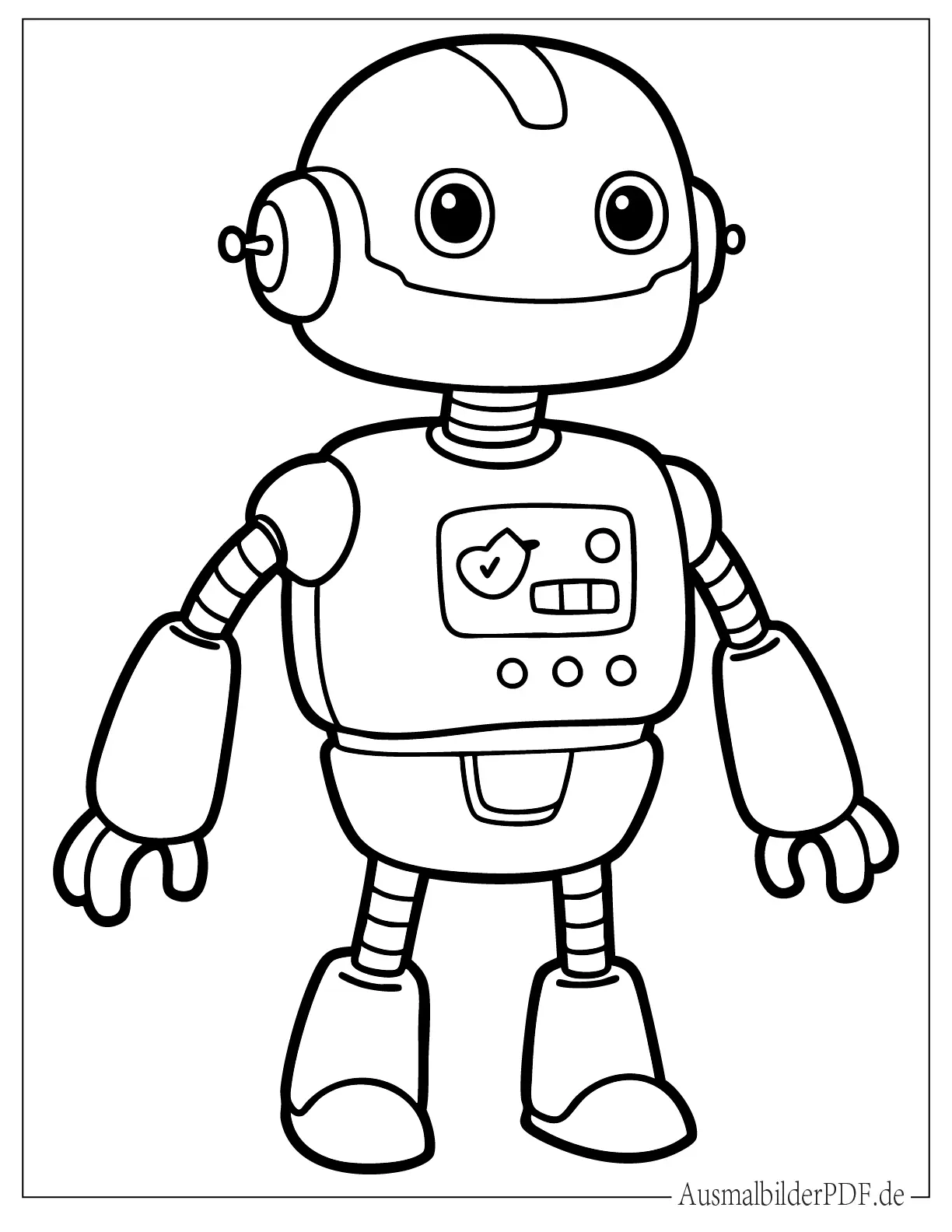 Einfache Roboter Umrisse für Kleinkinder