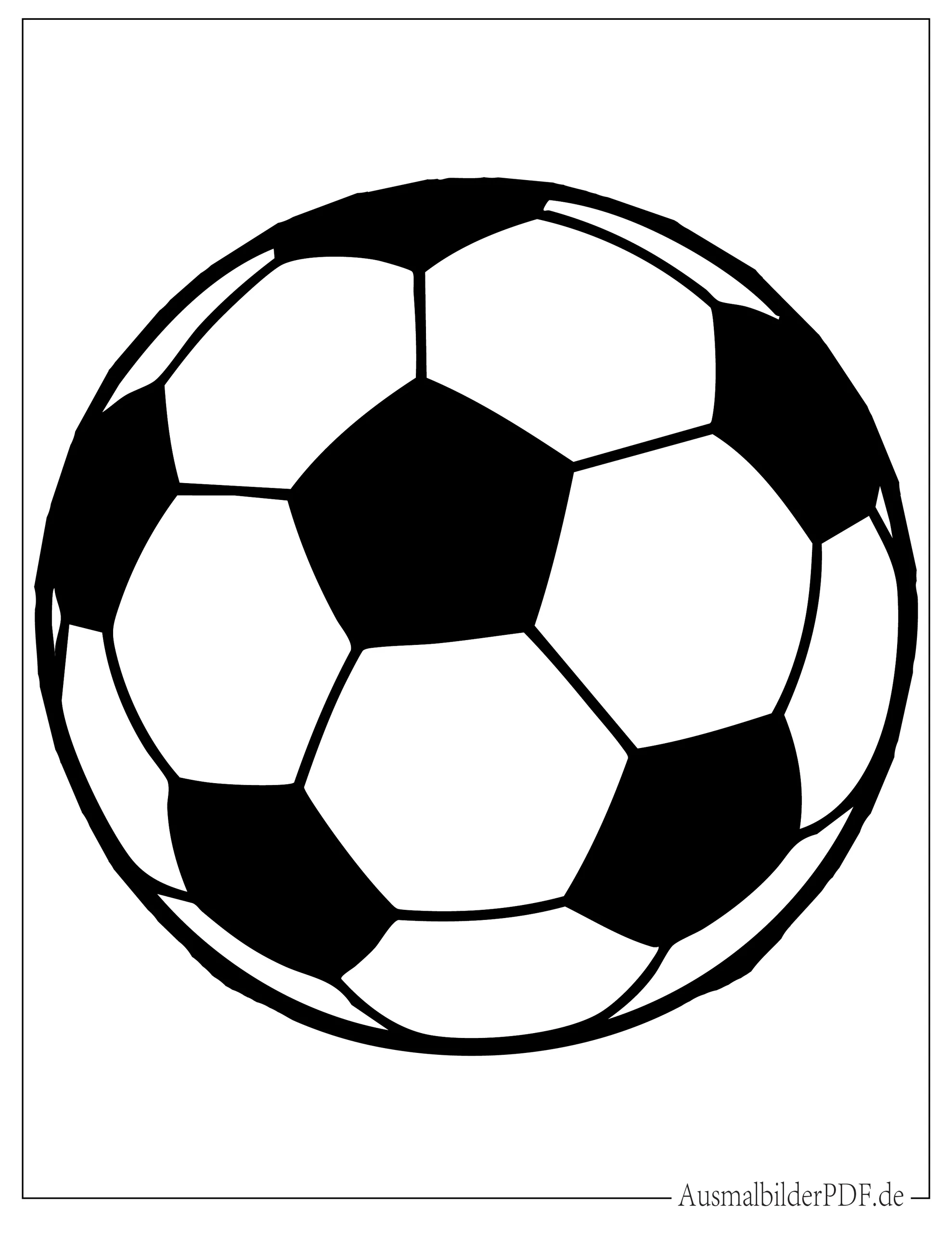 Einfacher Fußball zum Ausmalen für Vorschulkinder