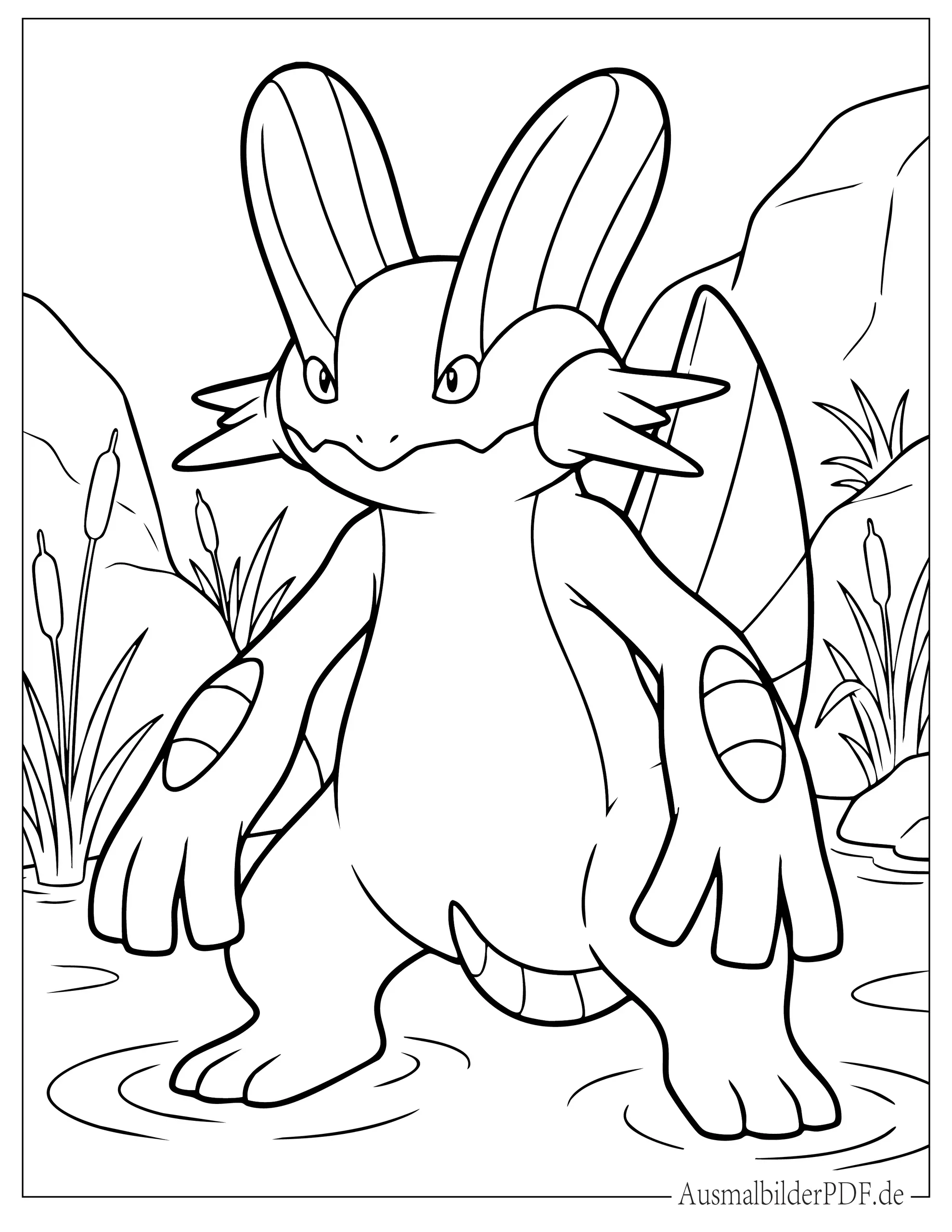 10+ Pokémon Sumpex Ausmalbilder und Malvorlagen zum Drucken Einfacher Sumpex Malvorlage für Kinder