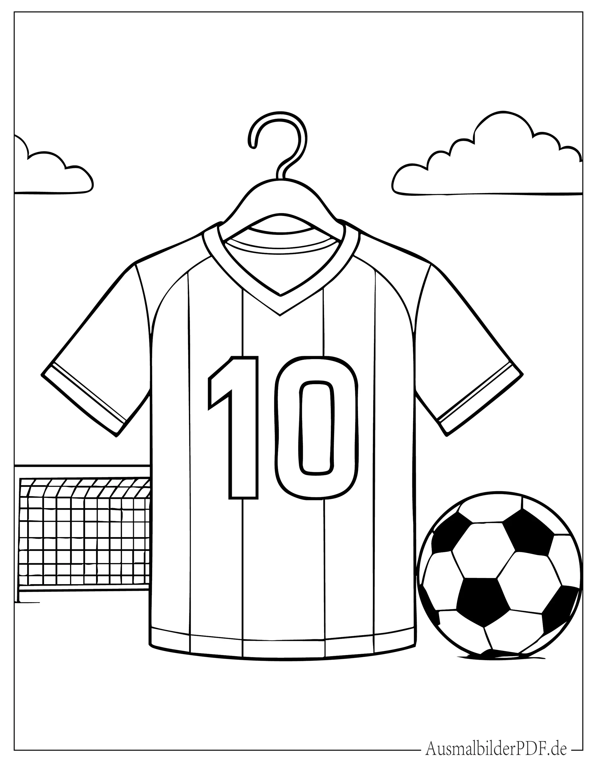 Einfaches Fußballspieler Trikot Druckvorlage