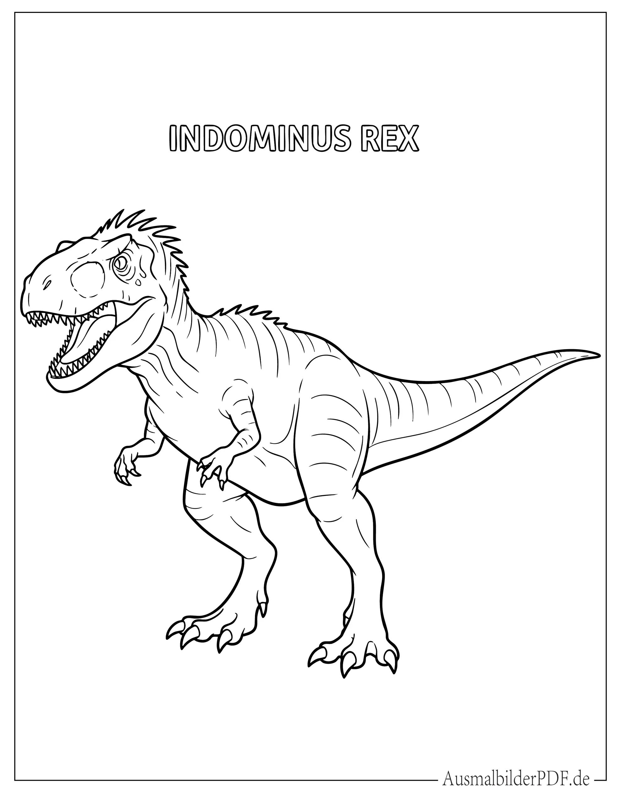 Einfaches Indominus Rex Ausmalbild für Kinder