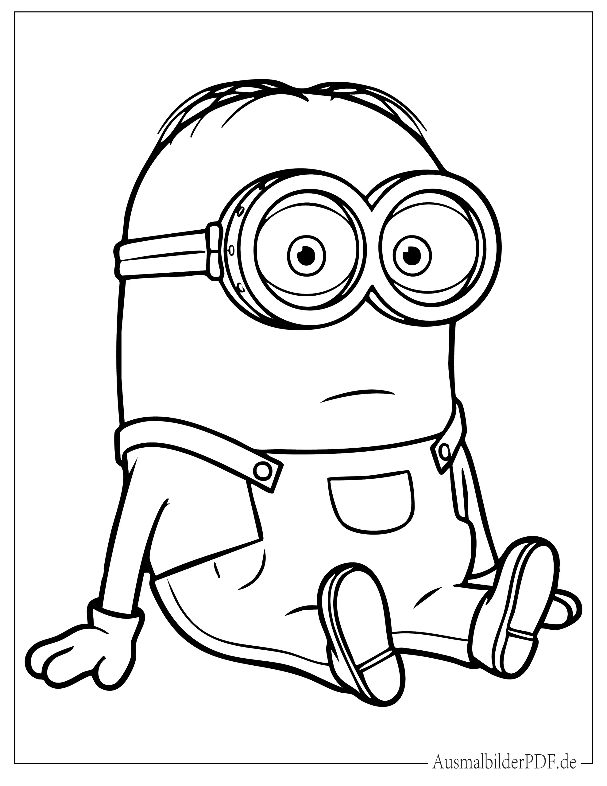Einfaches Minion Ausmalbild für Kinder