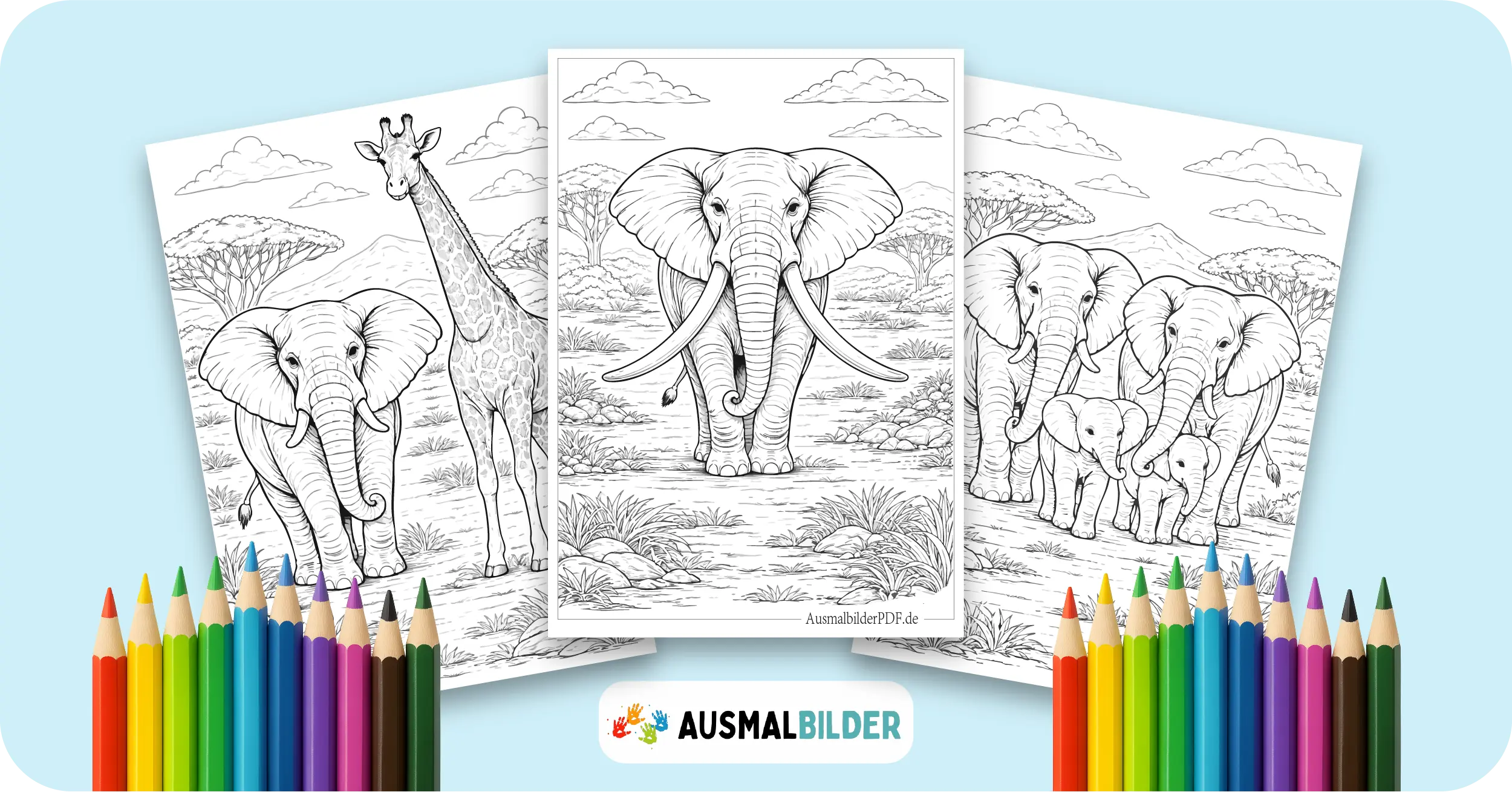 Elefant Ausmalbilder kostenlose Malvorlagen zum Ausdrucken für Kinder und Erwachsene