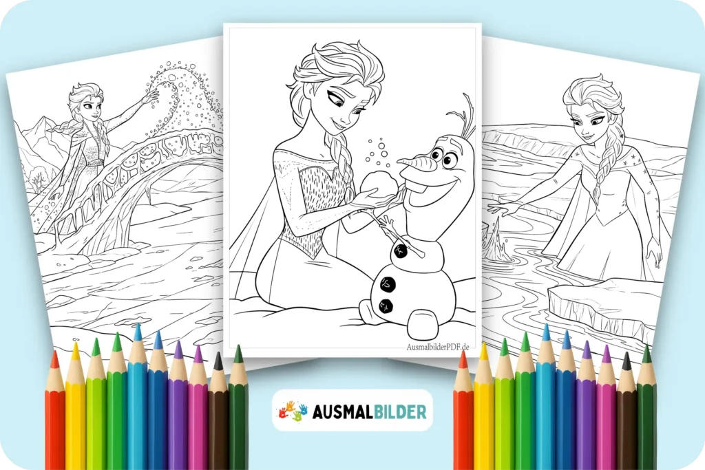 Prinzessin Elsa Ausmalbilder kostenlose zum Ausdrucken für Kinder jeden Alters